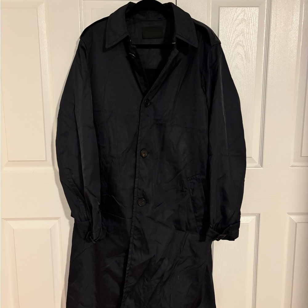 Prada Men's Navy Trench Coat